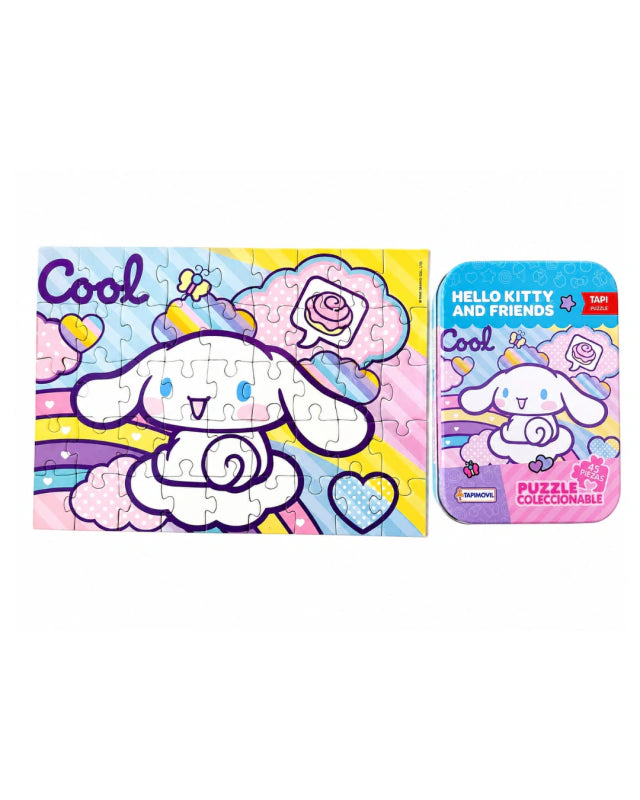 Rompecabezas 45 piezas en lata Hello kitty and friends