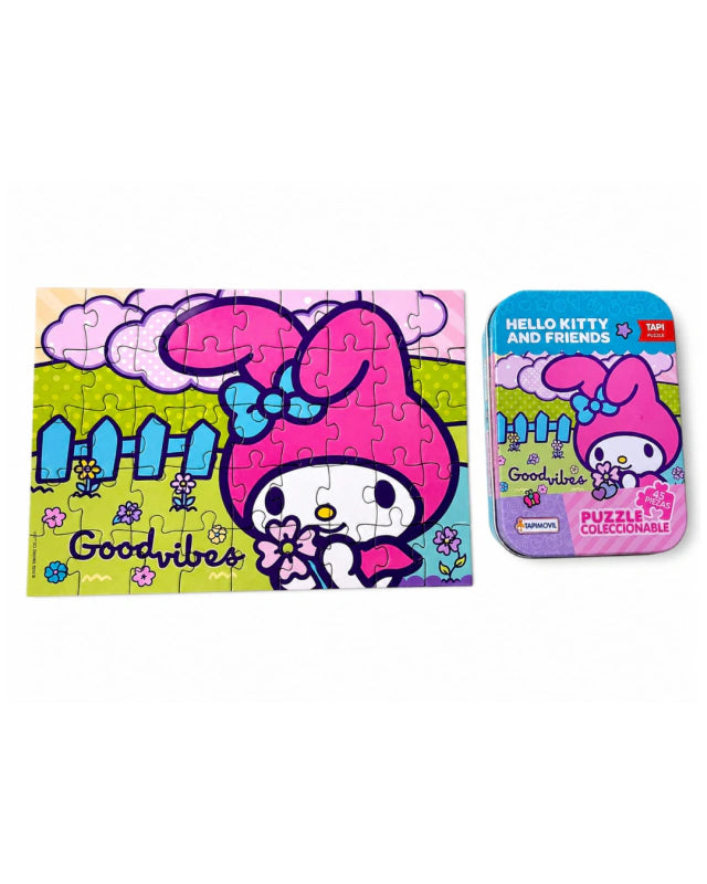 Rompecabezas 45 piezas en lata Hello kitty and friends