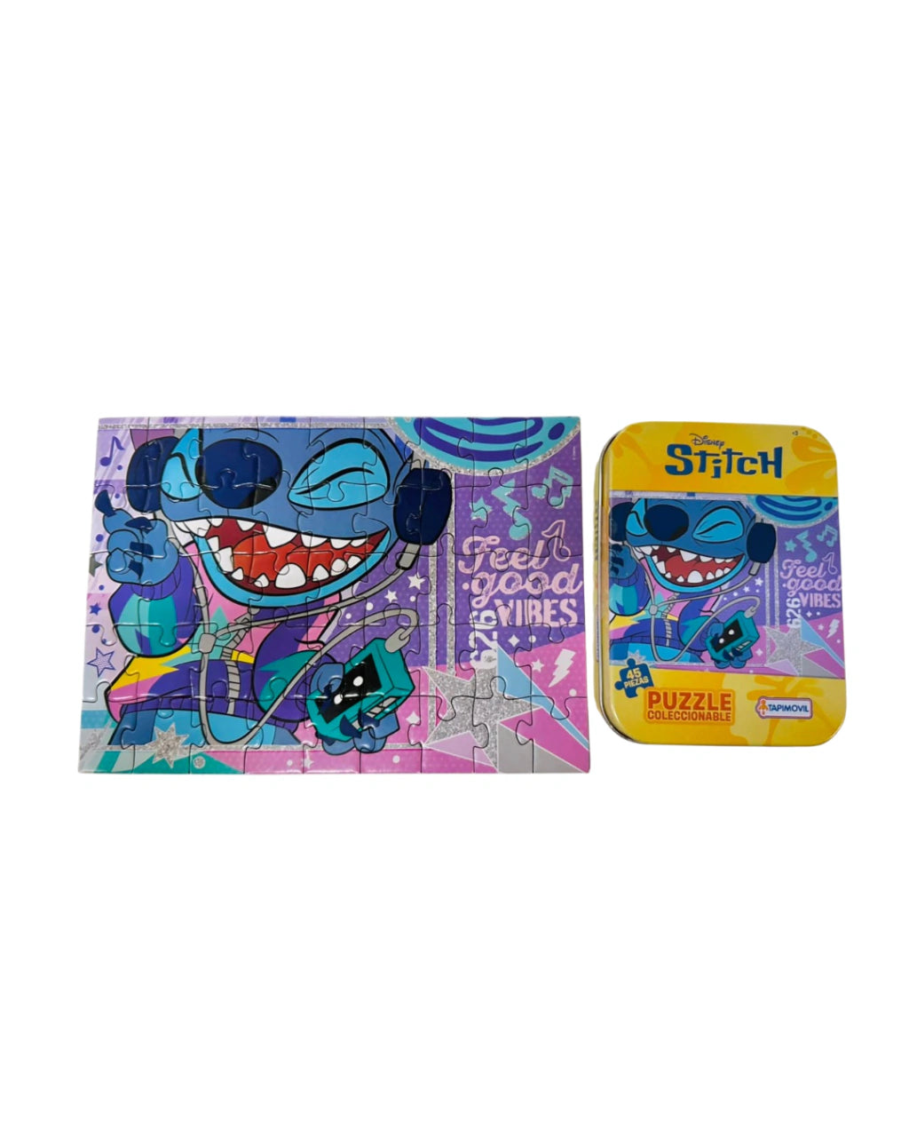 Rompecabezas 45 piezas en lata Stitch