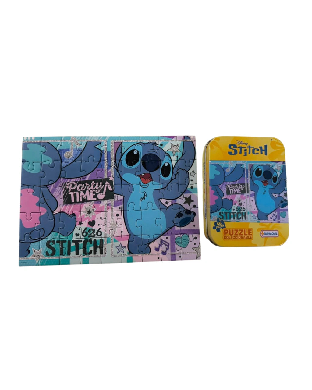 Rompecabezas 45 piezas en lata Stitch